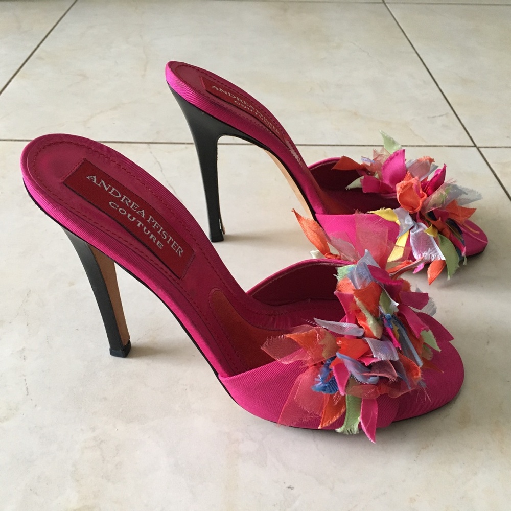 NWOT Vintage Andrea Pfister Couture Women's Mules/Heels - Picture 4 of 10